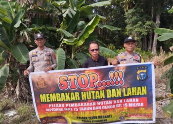 Polsek Teluk Meranti Sosialisasikan Maklumat Kapolda Riau, Tekan Risiko Karhutla di Lintas Bono