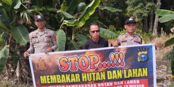 Polsek Teluk Meranti Sosialisasikan Maklumat Kapolda Riau, Tekan Risiko Karhutla di Lintas Bono
