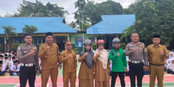 Satlantas Polres Kampar Sosialisasikan Operasi Patuh Lancang Kuning dan Keselamatan Berlalu Lintas di MTS Darul Falah Salo