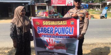 Polsek Kerumutan Sosialisasikan Saber Pungli kepada Warga, Tegaskan Tak Ada Ruang untuk Pungutan Liar