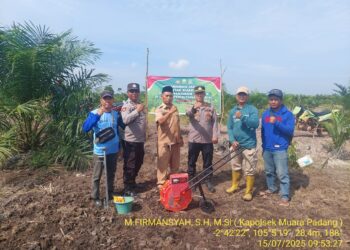 Kapolsek Muara Padang Pimpin Penanaman Jagung Kuartal III