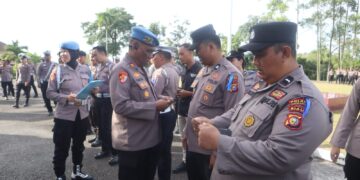 Propam Polres Kuansing Melaksanakan Giat Gaktibplin Personel Operasi Patuh Lancang Kuning 2025