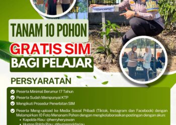 Trobosan Green Living Satlantas Polres Kampar Berikan SIM Gratis bagi Pelajar Cek Syarat dan Ketentuannya