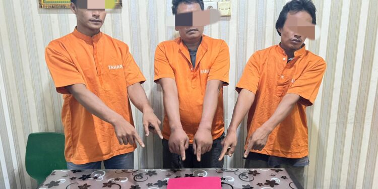 Polsek Tambang Tangkap Tiga Pelaku Narkoba di Desa Rimbo Panjang