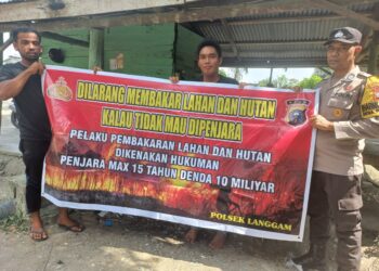 Cegah Karhutla, Polsek Langgam Sosialisasikan Larangan Bakar Hutan di Desa Segati
