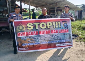 Polsek Pangkalan Kerinci Patroli Daerah Rawan Karhutla, Titik Api Nihil