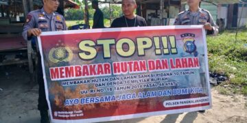 Polsek Pangkalan Kerinci Patroli Daerah Rawan Karhutla, Titik Api Nihil