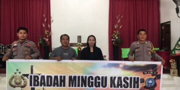 Polsek Kerumutan Gelar Program Minggu Kasih di Gereja GGP Bukit Lembah Subur