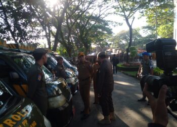 Apel Pagi Bersama Satuan Pol-PP Dan Dinas Lingkungan Hidup Palembang