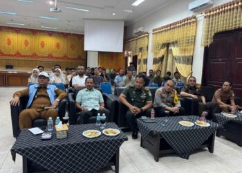 Bupati Aceh Tamiang Armia Pahmi Bersama Forkopimda Saksikan Peluncuran Koperasi Merah Putih