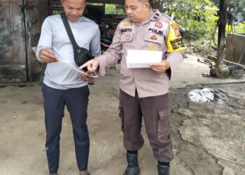 Bhabinkamtibmas di Pelalawan Sosialisasikan Larangan Membakar Lahan