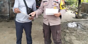 Bhabinkamtibmas di Pelalawan Sosialisasikan Larangan Membakar Lahan