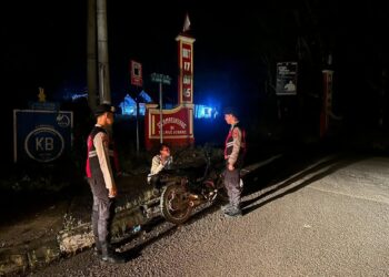Patroli Motor Polres Banyuasin Cegah 3C Dan Sosialisasi Ke Remaja