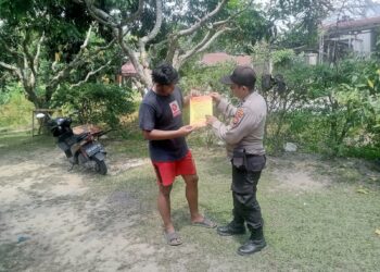 Polsek Pangkalan Kerinci Sosialisasikan Maklumat Kapolda Riau, Warga Desa Makmur Diedukasi soal Bahaya Karhutla