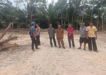 Polsek Pangkalan Kuras Tinjau Lahan Program Ketahanan Pangan di Desa Dundangan