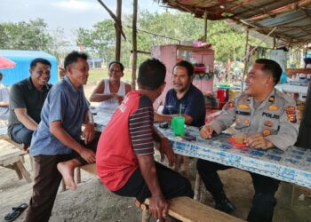 Cegah Karhutla, Polsek Bunut Jalin Koordinasi dengan Ketua RT dan Warga Desa Merbau