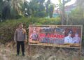 Polisi Pasang Spanduk Larangan Membakar Hutan di Pelalawan