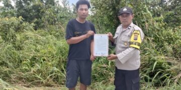 Polsek Langgam Lakukan DDS Sambang Warga, Sosialisasikan Larangan Karhutla dan Himbauan Kamtibmas