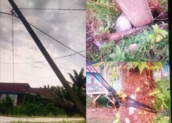 Tiang Listrik Miring Dan Minimnya Ketersediaan Tiang Membuat Warga Siti Ambia Mengeluh