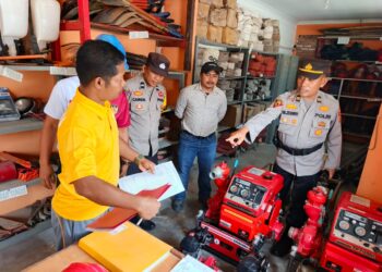 Cegah Karhutla, Polsek Bunut Cek Kesiapan Alat Pemadam Milik PT Adei