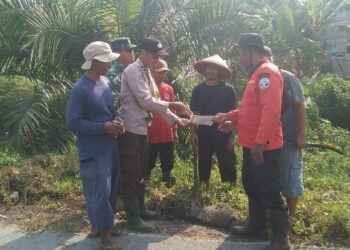 Polsek Teluk Meranti Gelar Patroli Terpadu Cegah Karhutla Bersama TNI, Manggala Agni, dan MPA
