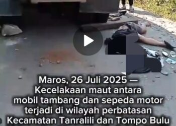Tragis, Dua Pemuda Peregang Nyawa Dikolong Mobil Truk Tambang