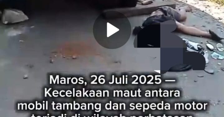 Tragis, Dua Pemuda Peregang Nyawa Dikolong Mobil Truk Tambang