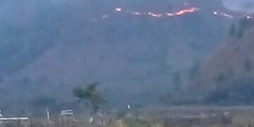 Lagi-Lagi Kebakaran Lahan Terjadi Di Toweren, Api Menjalar Ke Kebun Warga