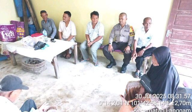 Bhabinkamtibmas Langgam Gelar Silaturahmi dan Sambang Warga untuk Jaga Harkamtibmas
