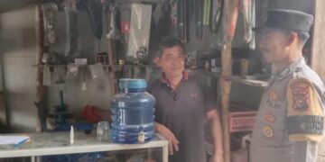 Polsek Bunut Gelar Silaturahmi dan Sebarkan Maklumat Kapolda Riau di Desa Bagan Laguh