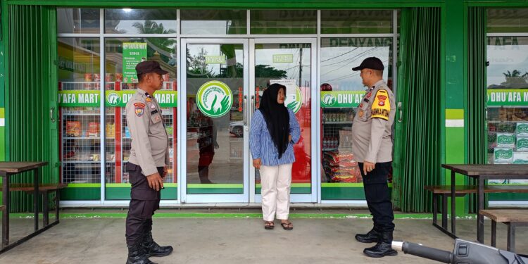 Polsek Pangkalan Lesung Gelar Patroli Dialogis Antisipasi Kejahatan C3