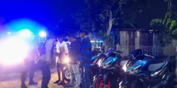 Patroli Malam Polsek Ukui, Edukasi dan Cegah Balap Liar Demi Kamtibmas Kondusif