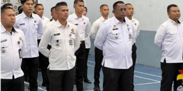 Kepala Rutan Takengon Beserta Staf Mengikuti Apel Pagi Bersama Kemenkon Hukum, HAM Dan Imipas