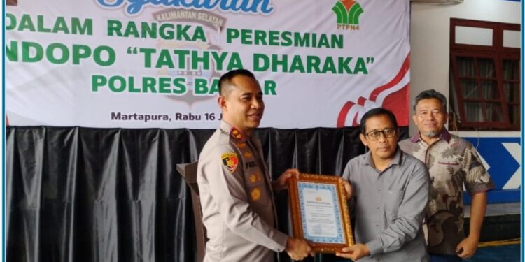 PTPN Group Raih Penghargaan dari Polres Banjar atas Kontribusi Sosial dan Kemitraan Strategis