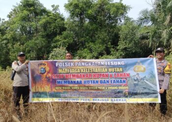 Polsek Pangkalan Lesung Gencar Sosialisasi Stop Bakar Hutan