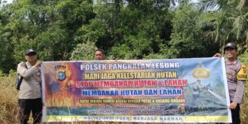 Polsek Pangkalan Lesung Gencar Sosialisasi Stop Bakar Hutan