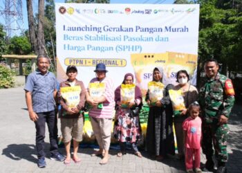 Lewat PTPN I Regional 1, Holding Perkebunan Nusantara Gelar Pasar Murah Beras SPHP di Tanjung Morawa