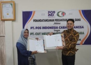 Sinergi Pengiriman Logistik Kesehatan, PT CMN Tandatangani MoU Bersama PT POS Indonesia Cabang Langsa 