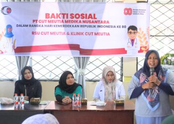 PT CMN Gelar Baksos Kesehatan di Gampong Alue Dua Bakaran Batee