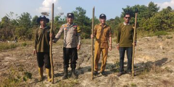 Polsek Pangkalan Kuras Dukung Program Ketahanan Pangan dengan Penanaman Jagung Pipil di Desa Betung