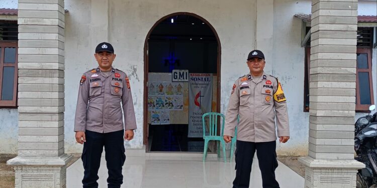Polsek Pangkalan Lesung Gelar Patroli di Gereja Methodist, Wujudkan Rasa Aman Saat Ibadah