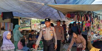 Polsek Pangkalan Kuras Gelar Patroli Pasar, Antisipasi Tindak Pidana C3 di Wilayahnya