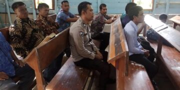 Polsek Langgam Hadiri Ibadah Minggu Kasih di HKI Agave, Sampaikan Pesan Kamtibmas