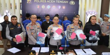 Polres Aceh Tengah Gelar Konferensi Pers Keberhasilan Ungkap 19 Kasus Unggulan