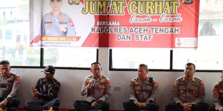 Jumat Curhat, Kapolres Aceh Tengah Tampung Sejumlah Keluhan Dan Harapan