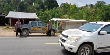 Polsek Pangkalan Lesung Gelar Patroli Lalu Lintas di Jalur Rawan Kecelakaan