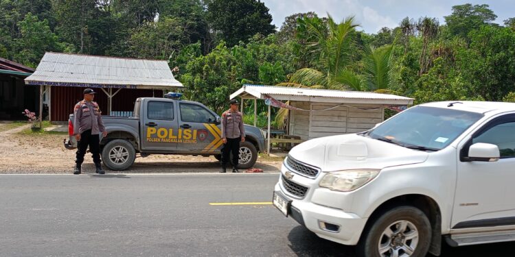 Polsek Pangkalan Lesung Gelar Patroli Lalu Lintas di Jalur Rawan Kecelakaan