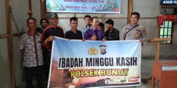 Ibadah Minggu Kasih, Polisi Ajak Jemaat Jaga Kamtibmas dan Tolak Hoaks