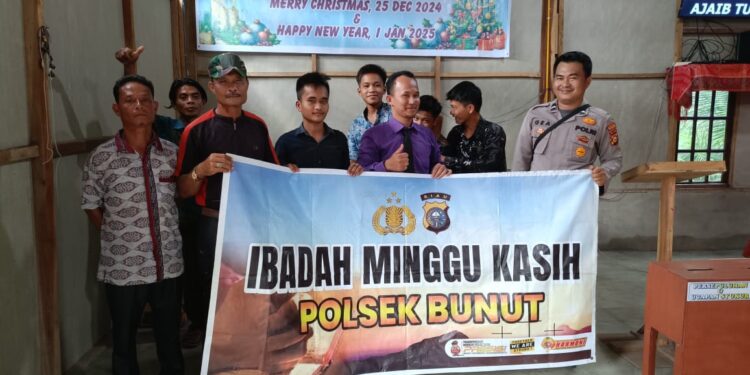 Ibadah Minggu Kasih, Polisi Ajak Jemaat Jaga Kamtibmas dan Tolak Hoaks