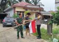 Sambut HUT RI ke-80, Polsek Pangkalan Kerinci Pasang Bendera Merah Putih dan Umbul-umbul